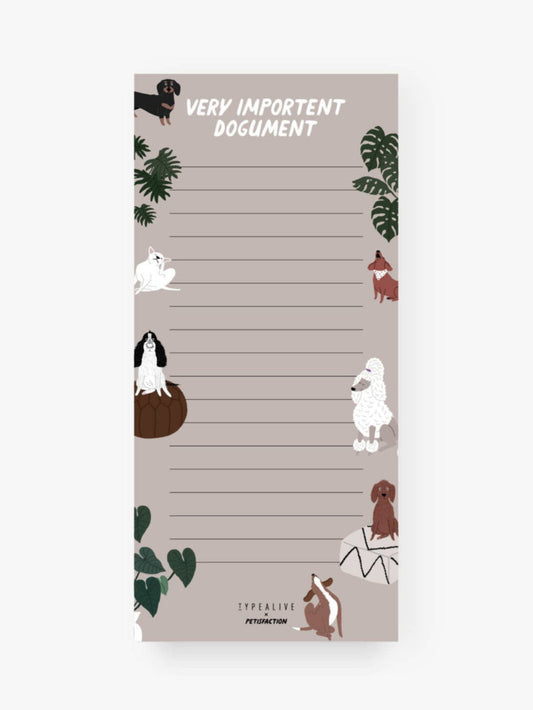 Smalt anteckningsblock med hundmotiv från Typealive