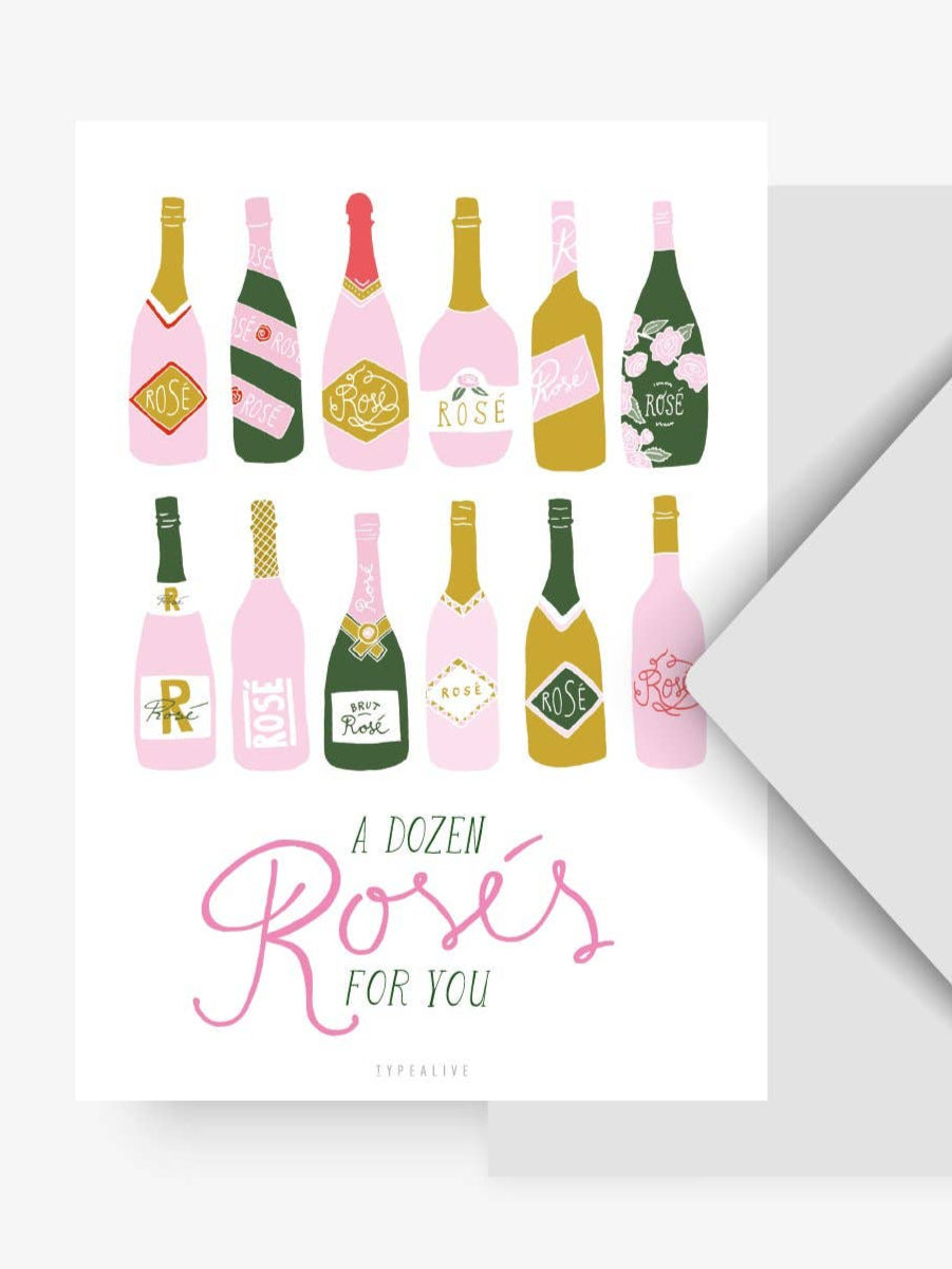 Hälsningskort med ett dussin rose från Typealive