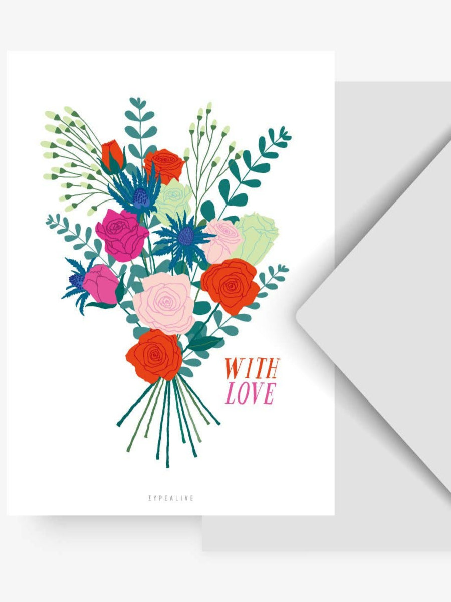 Hälsningskort med kärlek från typealive