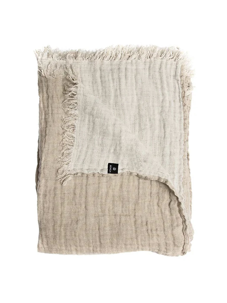 Hannelin pläd i vit/natural färg produktbild