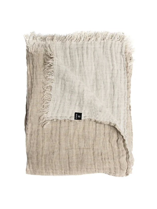 Hannelin pläd i vit/natural färg produktbild