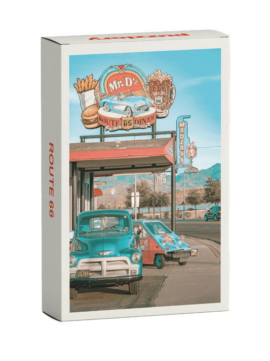 Minipussel i 99 bitar Route66 motiv