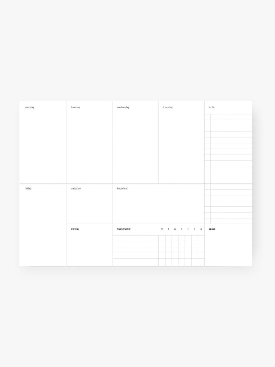 Veckoplanerare plain från Typealive