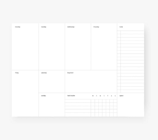 Veckoplanerare stilren från typealive