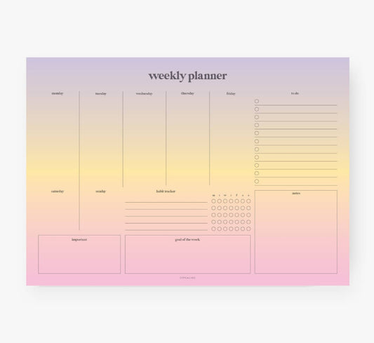 Veckoplanerare med färg från Typealive