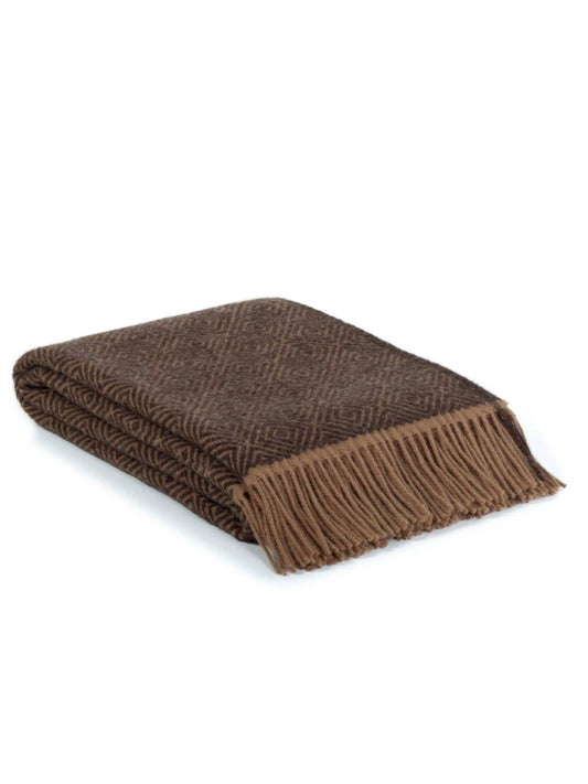 Venezia pläd i färgen choklad