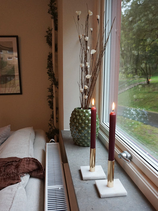 Burgundy kronljus från Delsbo Candle