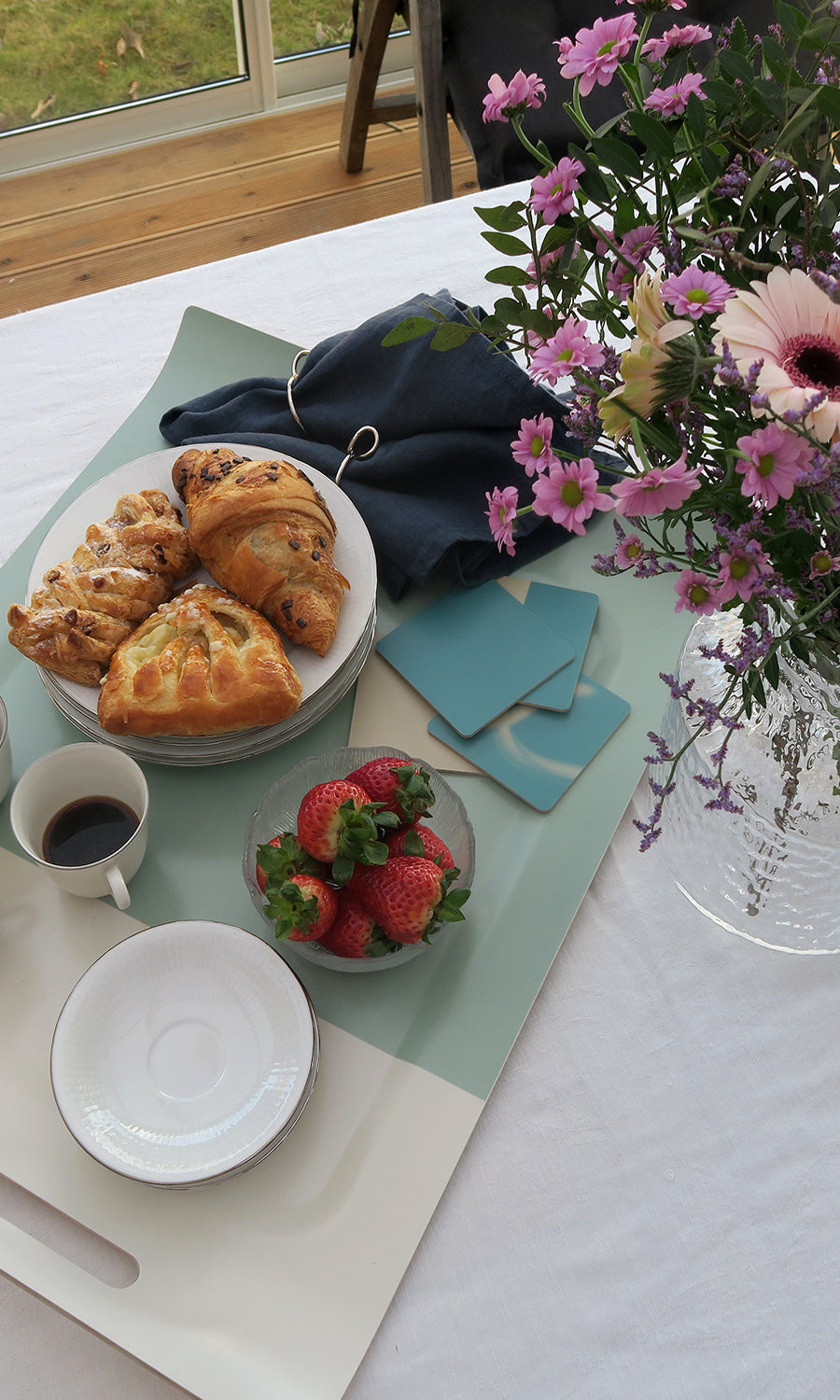 Jenilin bricka underlägg i miljö fika