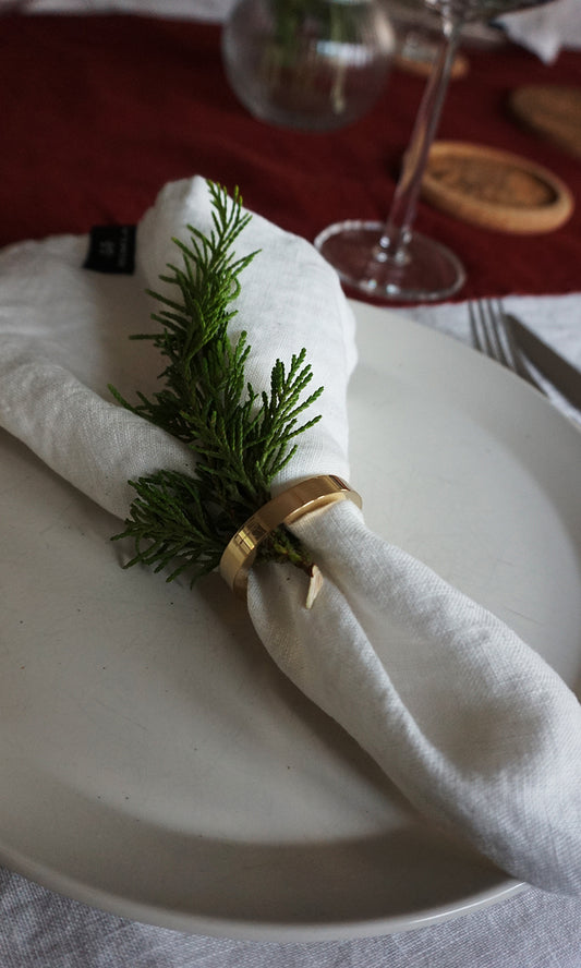 Servett i Linne från himla i färgen vit