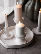 Ekliden vit använd som ljusfat