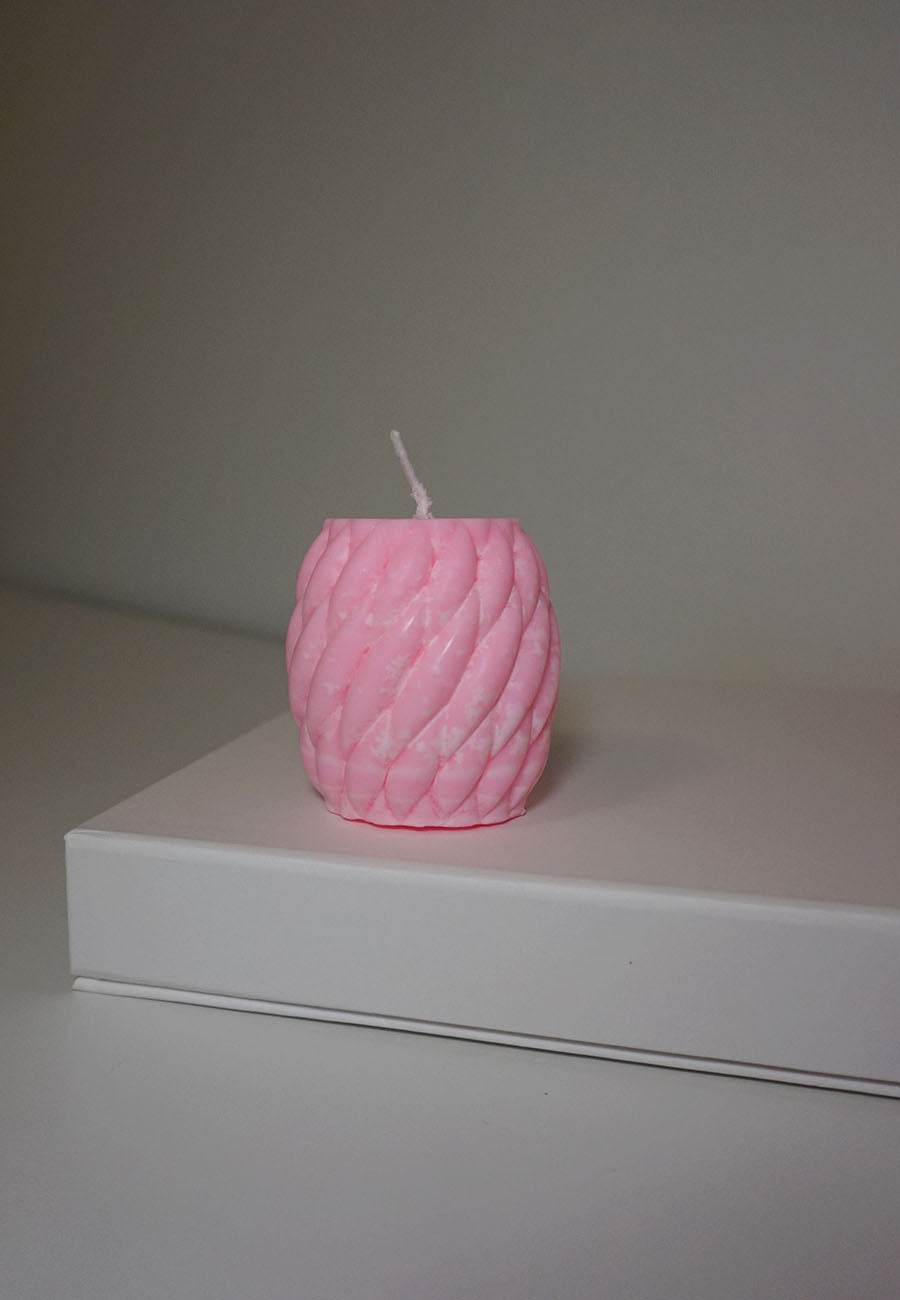 Dekorationsljus frosted pink mini weave