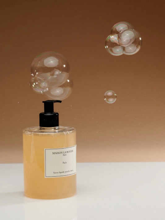 Handtvål med bubblor miljöbild