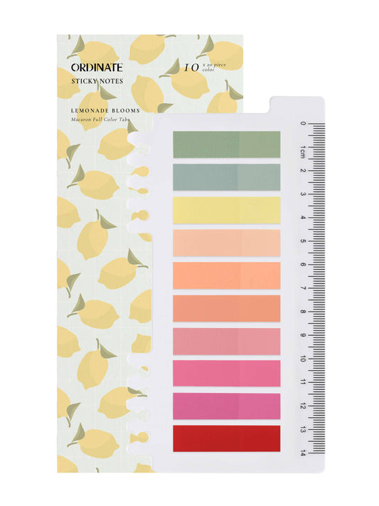 Ordinate flikar i färgen Lemonade