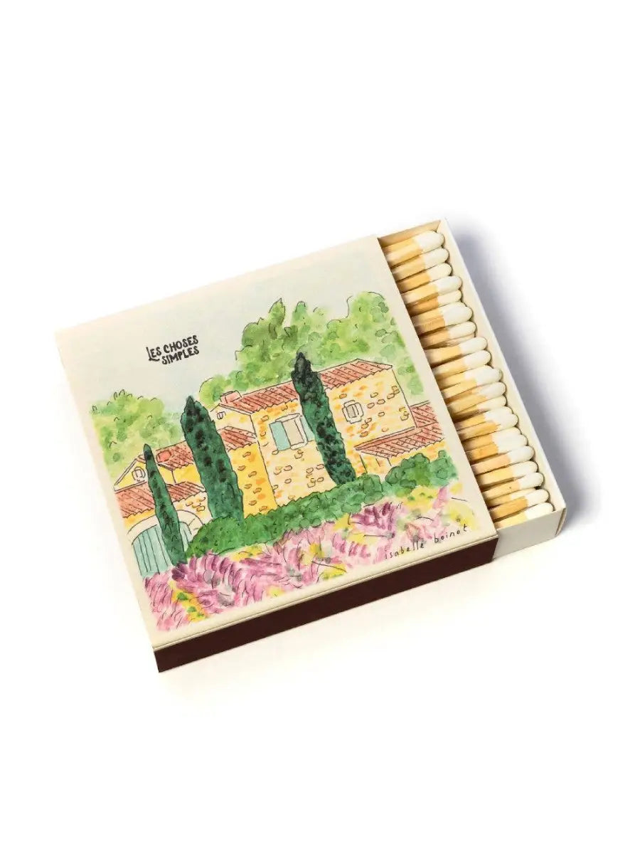 Stor tändsticksask med lavendelmotiv från Les Choses Simples