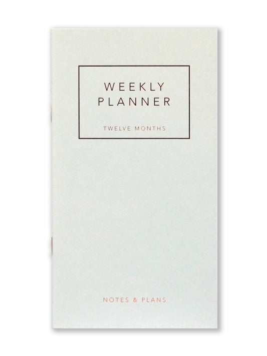 Weekly planner i grått