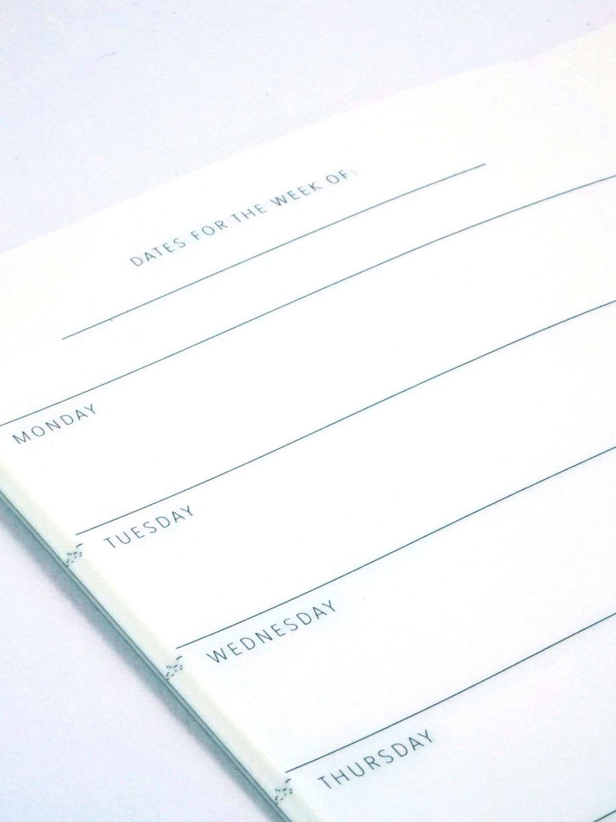 Weekly planner insida