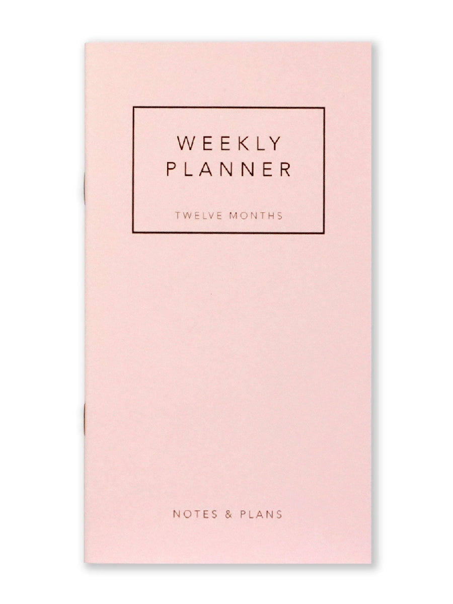Weekly planner i rosa