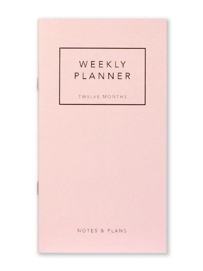 Weekly planner i rosa