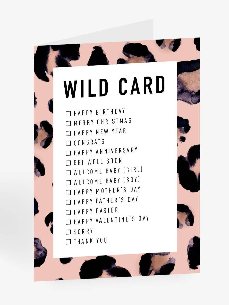 Wild card hälsningskort från typealive