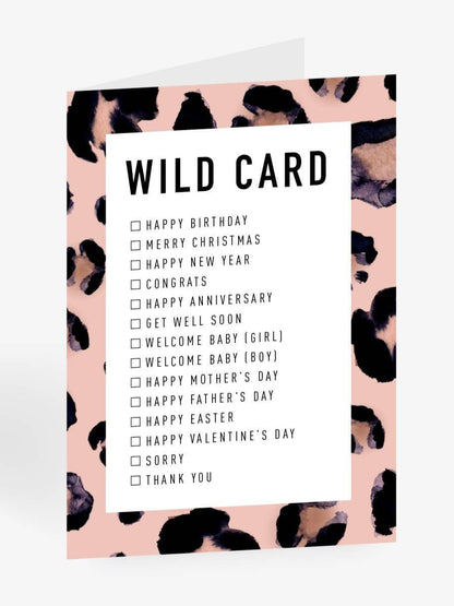 Wild card hälsningskort från typealive