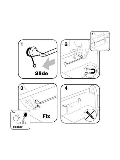 Instruktioner för magnetisk disktrasehållare