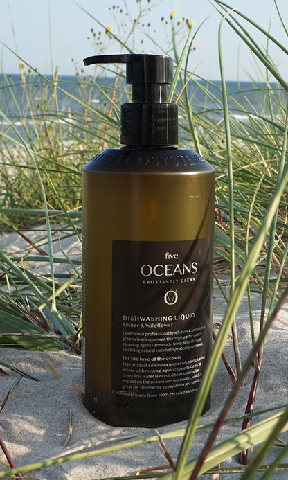 Five Oceans diskmedel på stranden