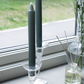 Kronljus från Delsbo Candle i färgen green gray