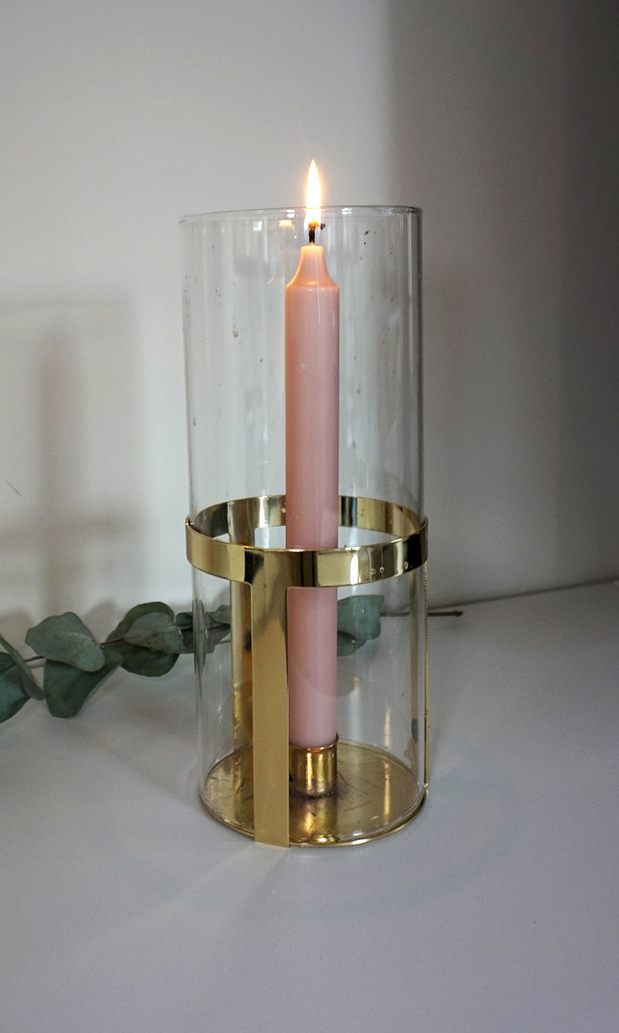 Ljusrosa kronljus från Delsbo Candle