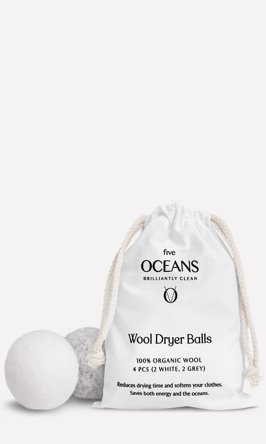 Wool dryer balls från Five Oceans