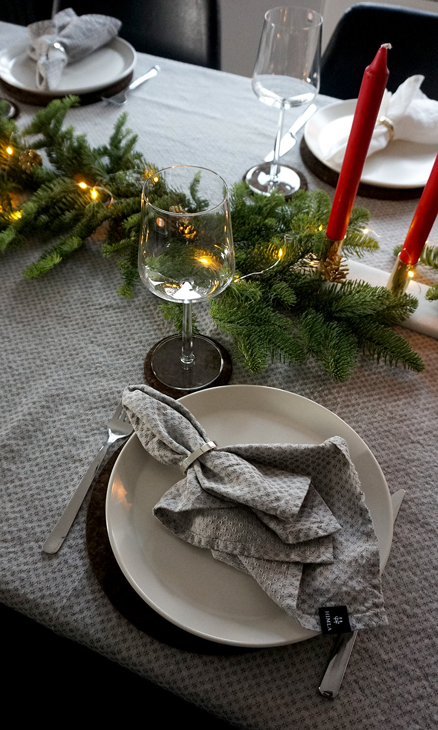 Glasunderlägg i kork smoked miljöbild